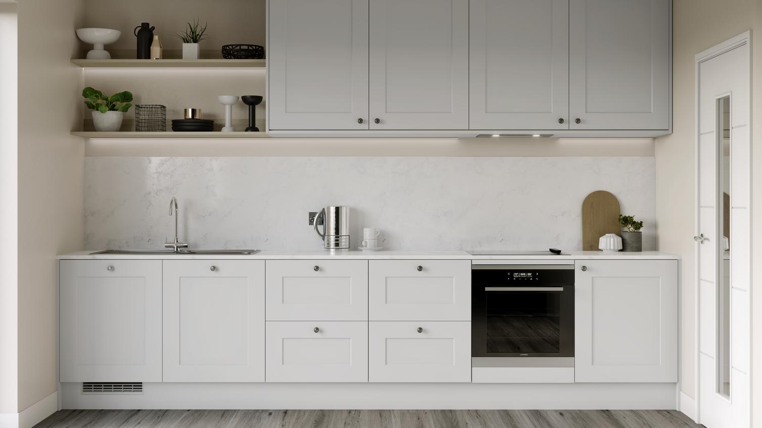 one wall kitchen open concept blueprint